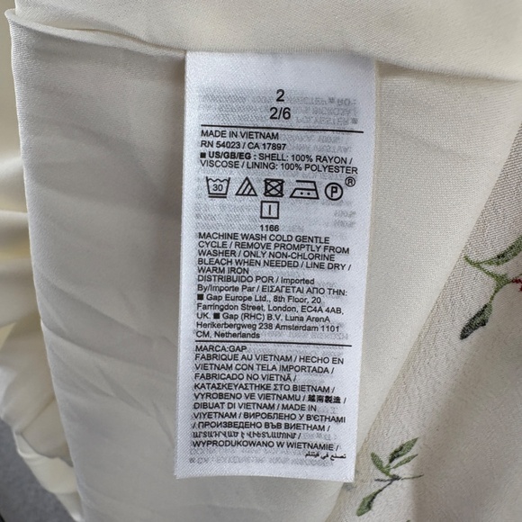GAP x DÔEN Ivory Flora Flutter Sleeve Midi/Maxi Dress – Size 2 - Picture 13 of 16